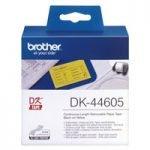 Brother DK44605 Yellow Removable 62mm Continuous 30.48m Roll