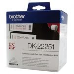 GENUINE Brother DK-22251 Black on Red 62mm Label Continuous 15.24m Roll